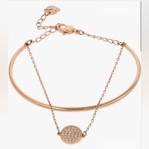 Swarovski Rose Gold Meteora Bangle
